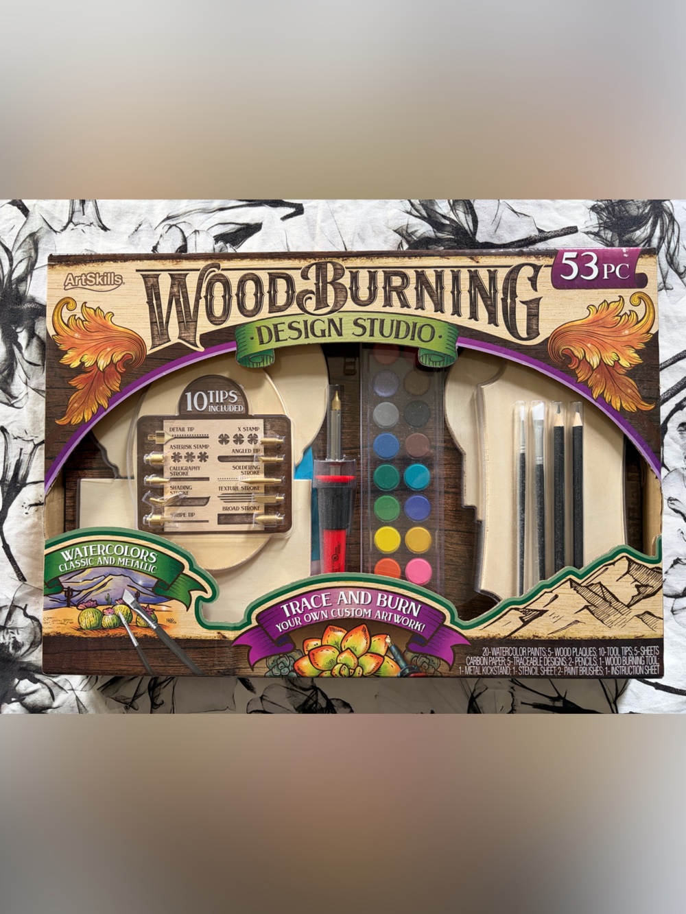Art Skills Wood Burning Design Studio Kit